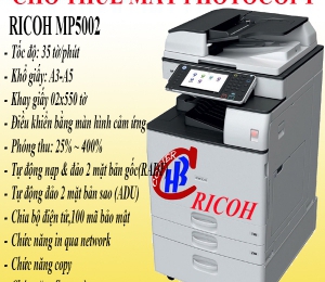 Cho thuê máy in Ricoh MP5002 tại KCN Mai Trung