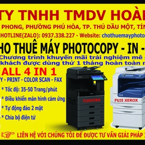Cho Thuê Máy Photo Giá Rẻ tại Bình Dương