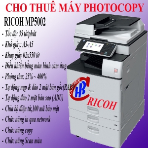 Cho thuê máy in Ricoh MP5002 tại KCN Bàu Bàng