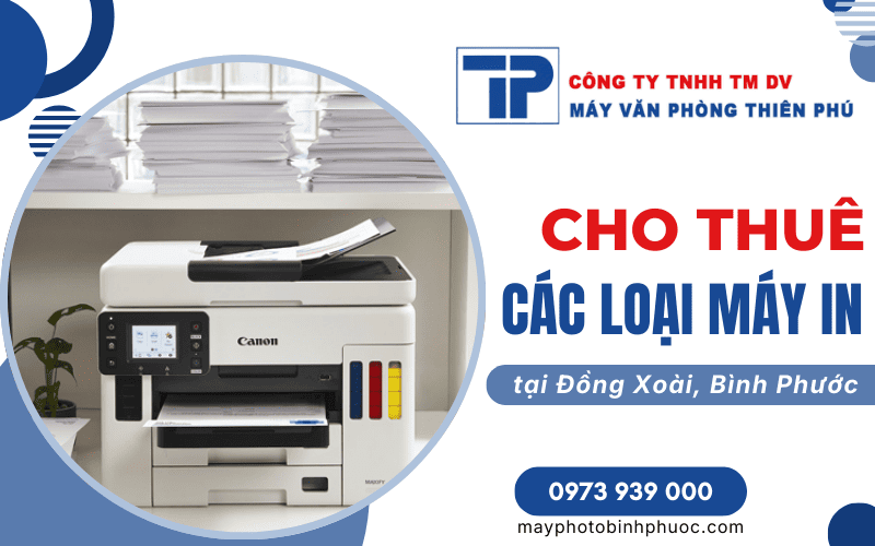 cho thuê máy in Đồng Xoài Bình Phước